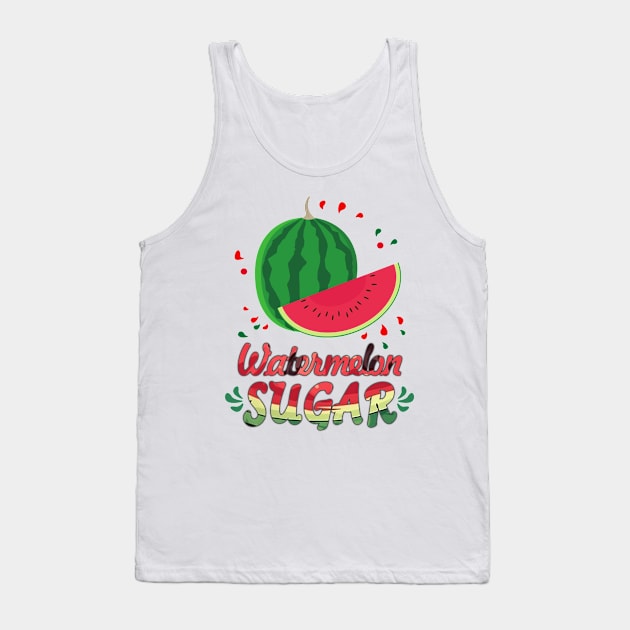 Watermelon Sugar Tank Top by RainasArt